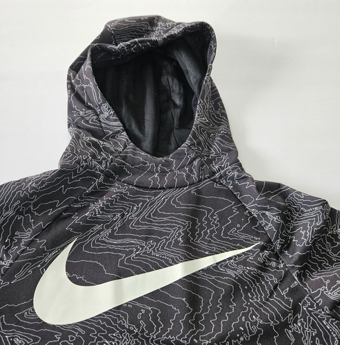 Nike Niños Manga Larga Atlética Térmica Drifit Sudadera con Capucha Negra Talla M - Imagen 3 de 15