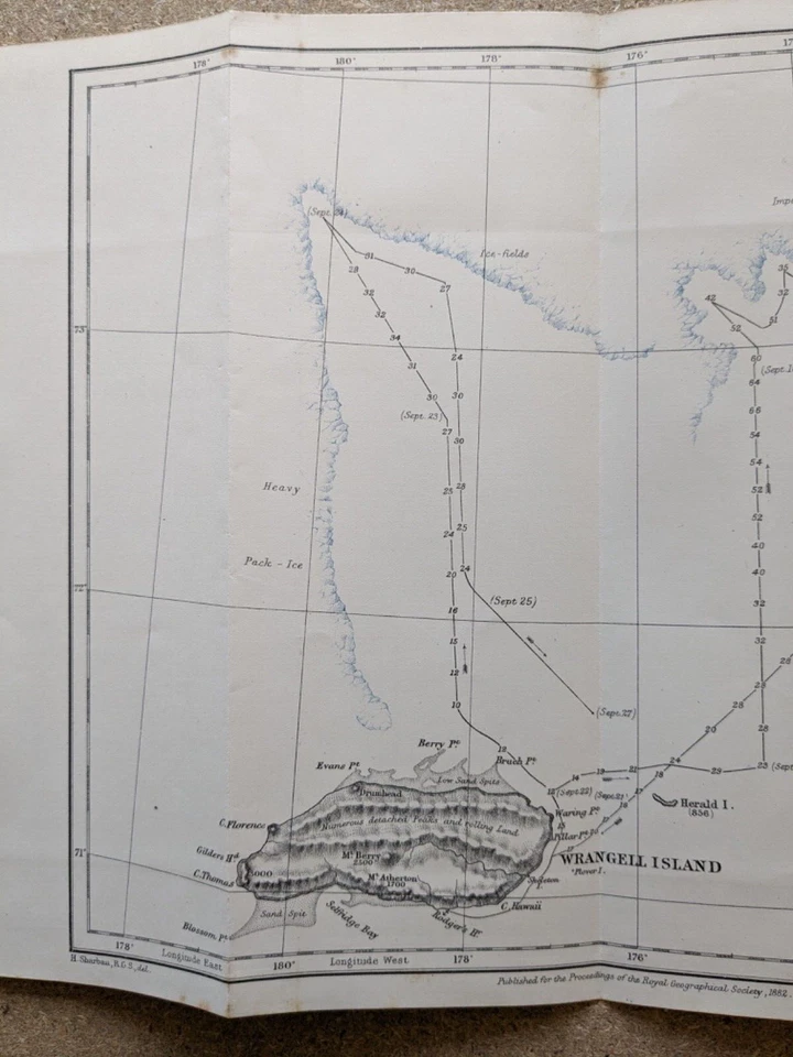 1882 Preliminary Map of Wrangell Island antique vintage - Image 2 of 3