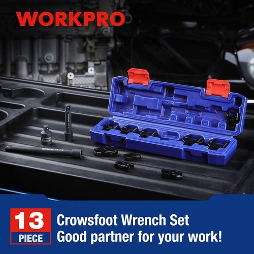 WORKPRO 3/8" Set di chiavi a piede di corvo 13 pezzi set di chiavi metriche a piede di corvo con custodia - Foto 8 di 9