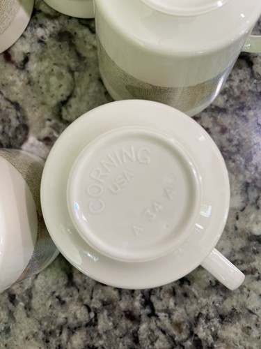 Corelle Impressions Mirage Style Coffee Tea Cups Beautiful Multi Color Set of 6 - Picture 5 of 6