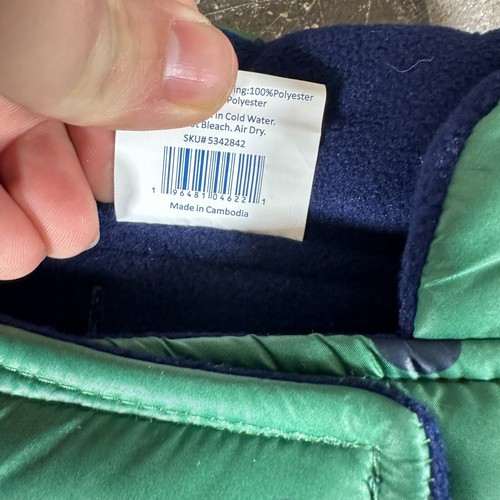 Top-Paw Dog Puffer Jacket Size Large Green Polka Dot New w/tags - Picture 2 of 6