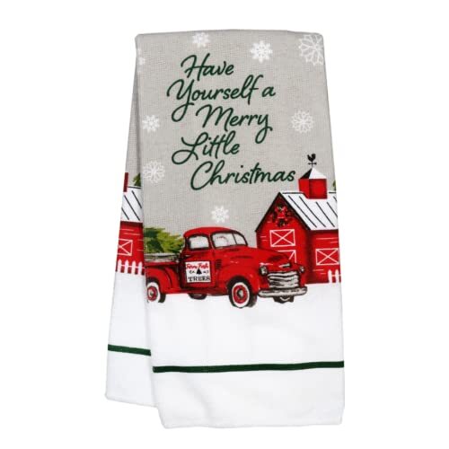 Christmas Towels Set of 2 / Decorative Christmas Kitchen Towels / Hand Towels... - Picture 3 of 3