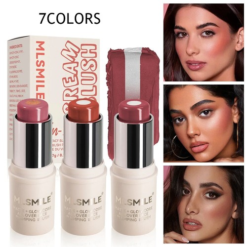 Rouge Cream Blush Stick Blusher Stick Face Blusher Brightening Cosmetics Party  - Picture 1 of 17