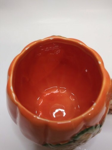 Vintage Pumpkin Ceramic Mug Planter - Picture 6 of 8