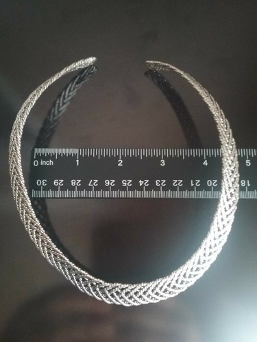 Erick's Sterling Silver Braided Collar/ Necklace Taxco.925 - Picture 9 of 13