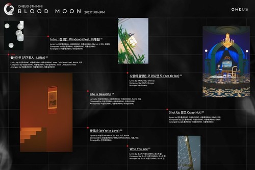 K-POP ONEUS 6th Mini Album BLOOD MOON CD+Photobook+Photocard+Folded Poster - Picture 11 of 18