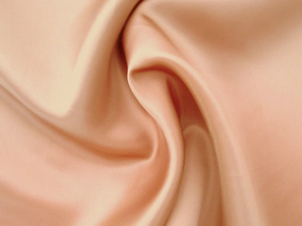 2 Yds-LIGHT TAUPE CARAMEL High Sheen Medium Wgt. SATIN Acetate Fabric or LINING - Image 2 of 3