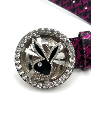 Playboy spinner belts Sexy Rhinestone Studded Playboy Spinner Bunny Belt Buckle - Etsy main image 4