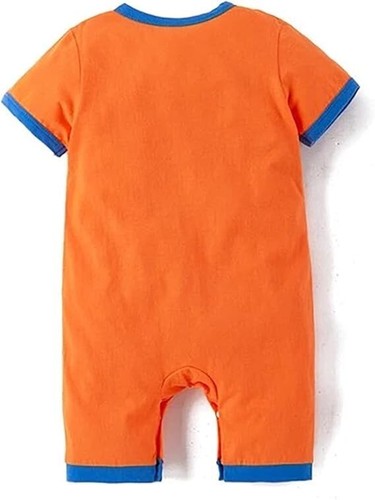 Orange Goku Baby Romper – Anime-Inspired Costume Bodysuit (3–24 Months) - Picture 2 of 4