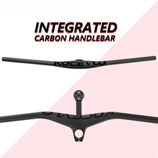-17 Carbon MTB Handlebar Stem 28.6mm Integrated 70/80/90/100mmx800mm Riser Bar