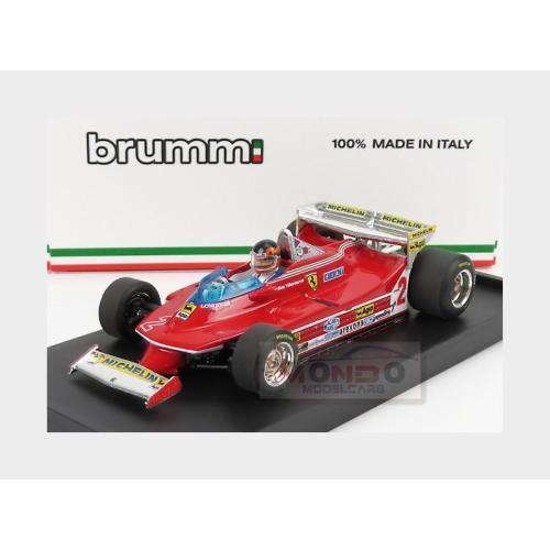 1:43 BRUMM Ferrari F1 312T5 #2 Monaco Gp 1980 Gilles Villeneuve +Figure R577-CH - Picture 2 of 2