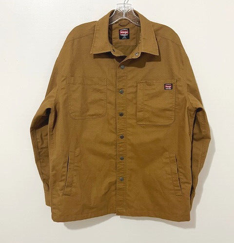Wrangler Brown Snap Shirt Jacket Shacket Men's Size L (42-44)