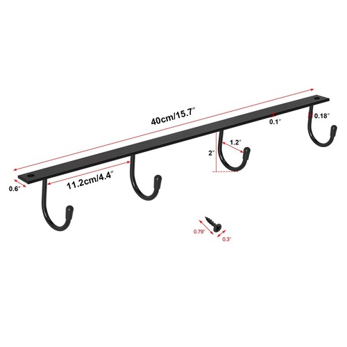 3 Pack Under Cabinet Mug Holder Coffee Cup Hooks for Kitchen Utensils Display - 第 5/5 張圖片
