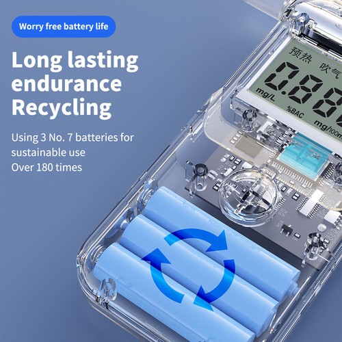 Digital Alcohol Tester LCD Display Portable Breathalyzer Drunk Driving Analyzer - Picture 21 of 24