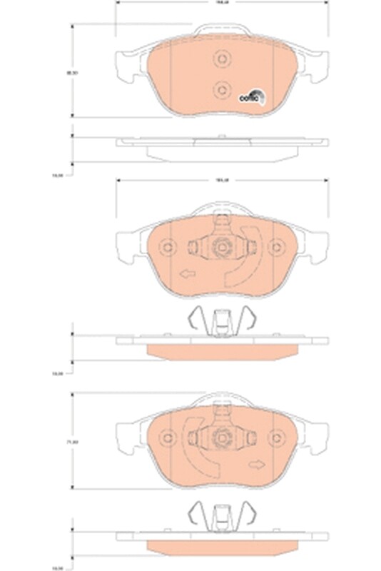 GDB1823 TRW Brake Pad Set, disc brake for RENAULT
