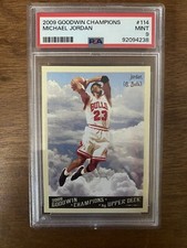 2009 UPPER DECK GOODWIN CHAMPIONS #114 MICHAEL JORDAN BULLS HOF PSA 9