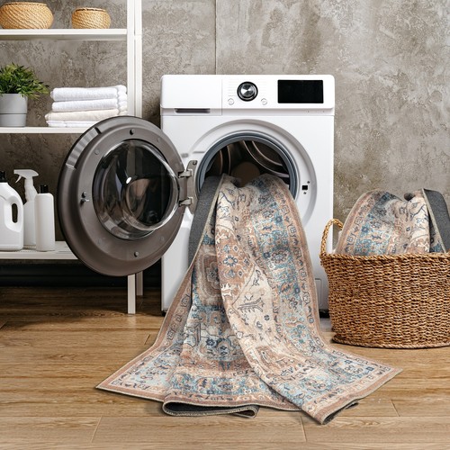 GLN Rugs Hopa - Maschinenwaschbarer Vorleger - Türkisch Braun/Blau Heimteppiche - Bild 3 von 63