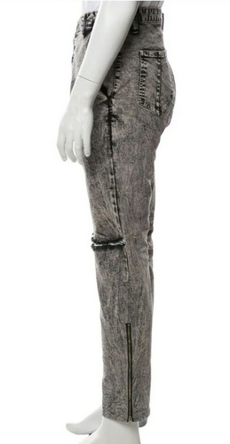 Daniel Patrick Low Crotch Ripped Skinny Jeans Zipper Acid Wash Sz 34x29.5 (N - Picture 4 of 8