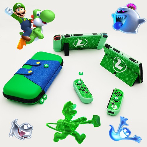 Nintendo Switch OLED Case Cover Shell Luigi Accessories For Joycon Controller - Picture 5 of 28