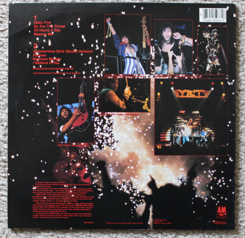 Vinyl Record LP Y&T Open Fire Live with VHS Insert VG+ - Picture 2 of 3