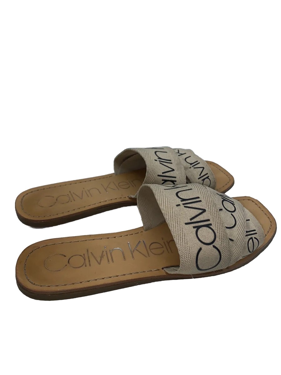 【最終値下げ】カルバンクラインBainy Logo Flat Sandals Calvin Klein Women's Bainy Logo Flat Sandals - Macy's