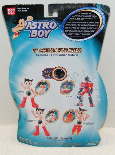NIP VINTAGE 2004 BAN DAI ASTRO BOY 6" SEARCHLIGHT ASTRO ACTION FIGURE - Picture 4 of 4