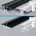 Plaster-in LED Channel Trimless Recessed Aluminum Channel with Double Flange