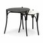 mercana round top black wood and marble top set of 2 nesting table 68508