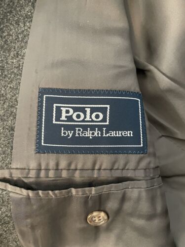 Polo Ralph Lauren Made in Italy Vintage Gray Wool-Cashmere 3-Piece Suit 46 R - Picture 9 of 15