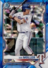 2021 BOWMAN DRAFT CHROME SAPPHIRE 1ST TEXAS RANGERS IAN MOLLER #BDC-42