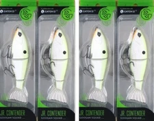 (4) Googan Squad 4 1/2" Slow Sink 2/3 Oz Jr Contender Swimbaits Bone Brand New