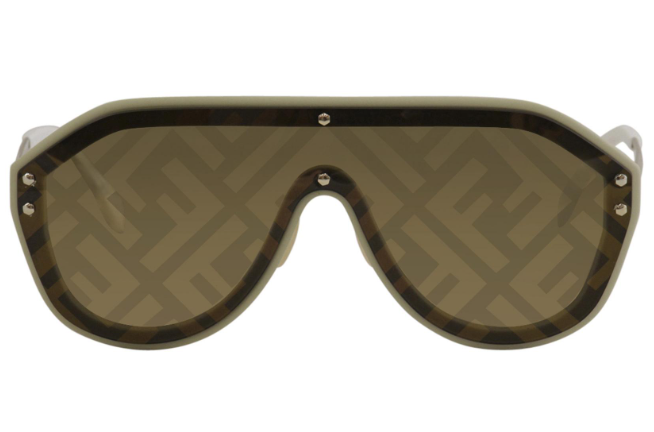 Fendi FF M0039/G/S 10A7Y Beige/Gold Shield Soft Square Women's