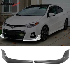 Fits 14-16 Toyota Corolla S Only Front Bumper Lip Spoiler Splitter Side Apron PU