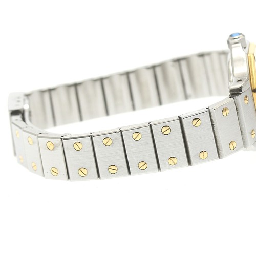 CARTIER Santos Octagon SM YG2 tone Date Beige Dial Quartz Ladies Watch_878402 - Picture 6 of 6