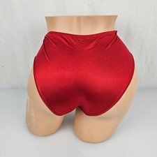 Victoria's Secret VTG No Show Hiphugger Shiny Satin Panties Silky Red L Large 7