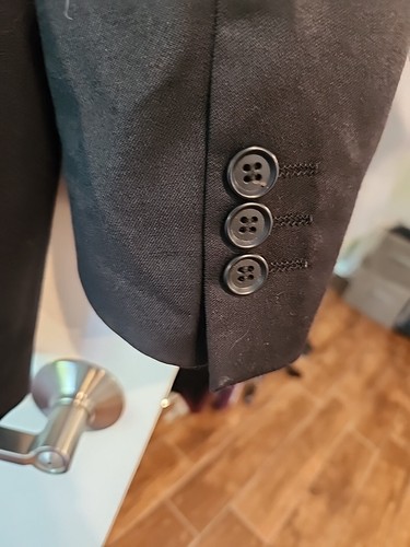 Hugo Boss Anzug Sakko 40R Schwarz Wolle Zweireiher Luxus Designer Premium Vintage - Bild 5 von 12