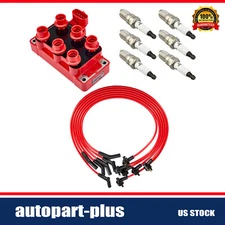 For 1994-2000 Ford Mustang 3.8L V6 FD488 Ignition Coil & 6 Spark Plugs & 6 Wires