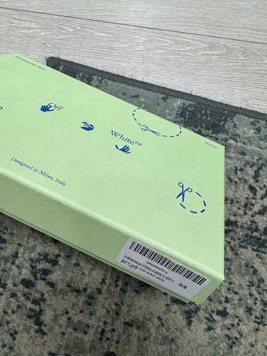 Cartera portatarjetas OFF blanca con 2 ranuras "para tarjetas" | Negra | PVP £190 | 100% auténtica - Imagen 7 de 7