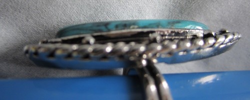 Southwestern Stil Silber Seil & Punkte Design blauer Stein Ring-verstellbar - Bild 12 von 12