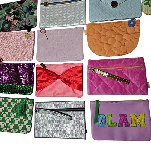 Ipsy Glam Bags Makeup Cosmetics Assorted Lot of 21 Travel Clutch 2 Drawstring - Picture 2 of 5