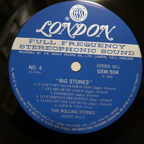 ROLLING STONES / BIG STONES JAPAN ISSUE DOUBLE LP W/OBI, INSERT - Picture 11 of 12