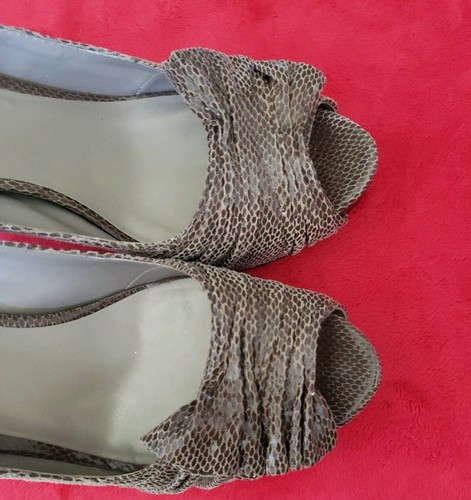Moda Spana womens Taupe Open Toe Stilettos / Heels animal print brown Sz 9.5 M - Picture 5 of 7