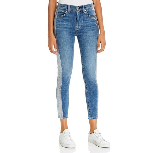 7 For All Mankind Womens Glitter High 