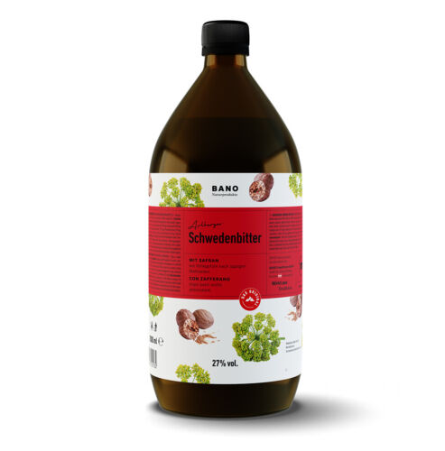 Gotas de hierbas Bano Arlberger Swedish Bitters para la salud digestiva 3x1000 ml - Imagen 2 de 3