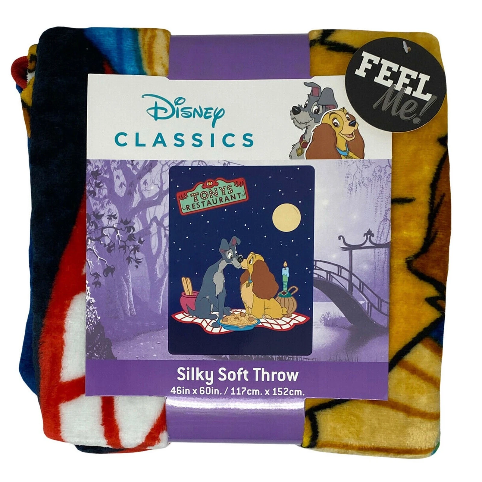 Disney Lady and the Tramp Date Night 46" x 60'' Warm Silky Soft Throw