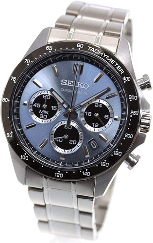 SEIKO SBTR027 Spirit Chronograph Quartz Men's Watch Stainless Steel Japan - Picture 3 of 4