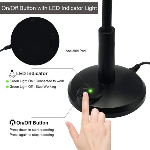 Desktop Mini USB Stand Microphone Mic For Desktop Laptop PC Computer 360° NEW AU - Picture 13 of 14