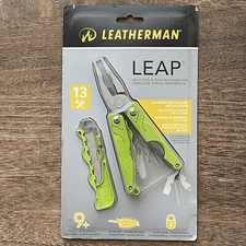 Leatherman Leap Green multitool. Sealed in blister. Discontinued