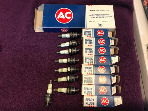 AC C43 SPARK PLUGS NOS GM 5612002 SET8 1968 Camaro Z28 302, 1956-1968 V8 TRUCK - Picture 8 of 8