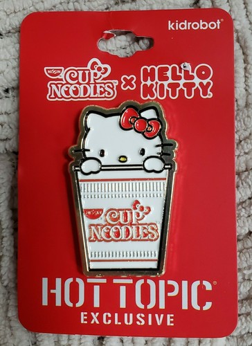 KIDROBOT NISSIN CUP X HELLO KITTY SERIES ENAMEL PIN HOT TOPIC EXCLUSIVE